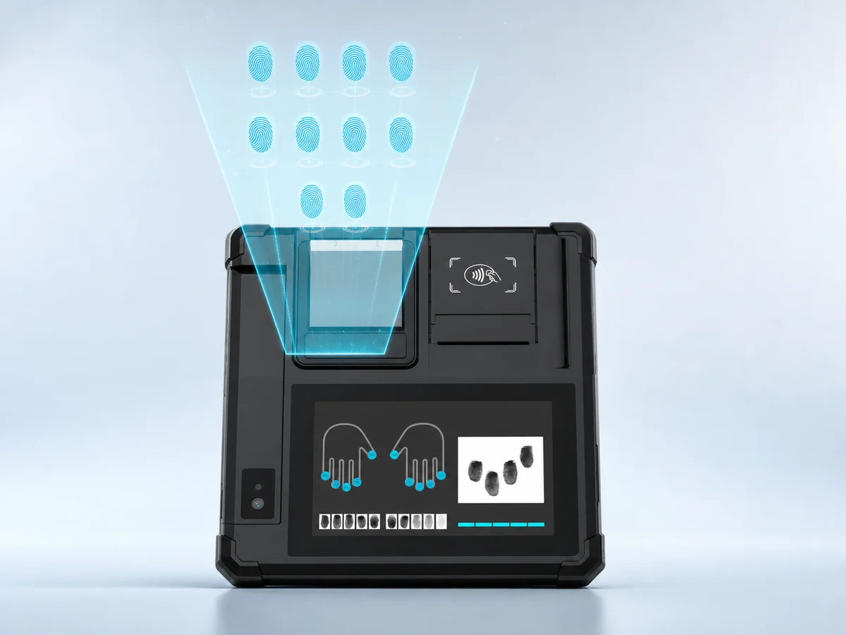 COMET-60 FAP60 reader with a 4-4-2 fingerprint capture field