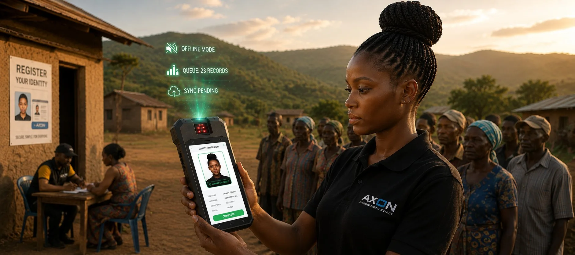 Field agent registering a subscriber offline