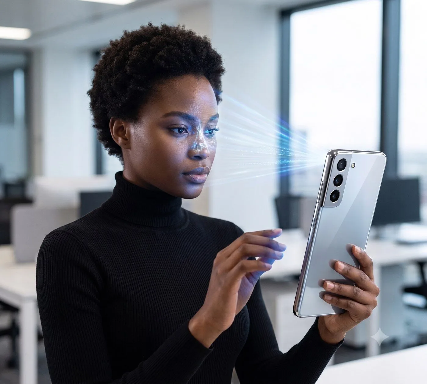 Subscriber completing face verification during registration